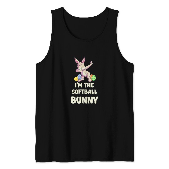Softball Bunny Matching Family Group Easter Party Tank Tops