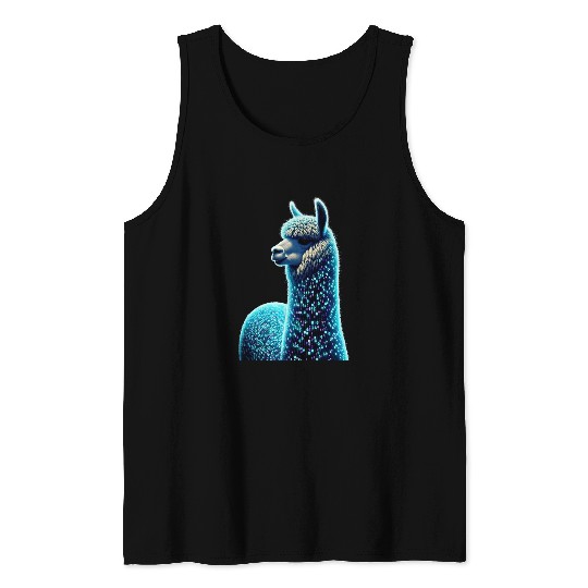 Alpaca Funny Computer Binary Code Programmer Developer Geek Tank Tops