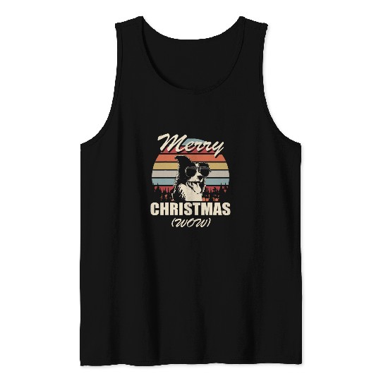 Merry Christmas from Border Collie funny Christmas gift Tank Tops