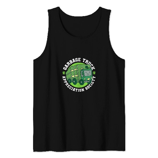 Truck Driver Society Trucker Trucking 2Rig Garbage Truck Tank Tops