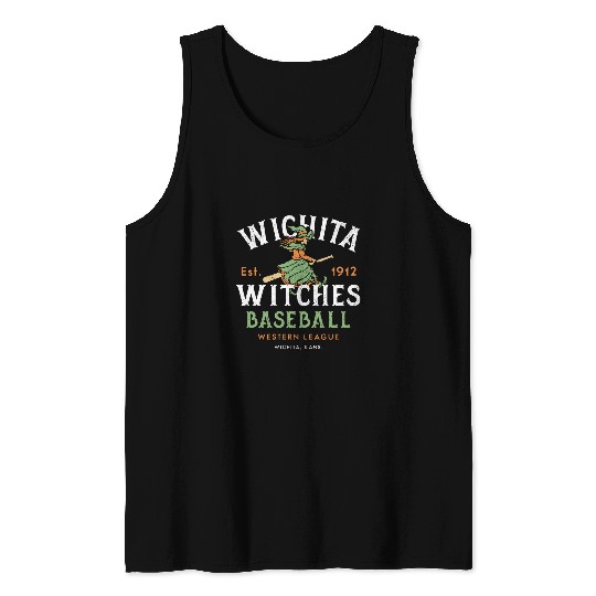 Wichita Witches Kansas vintages Defunct Baseball Unisex Tank Tops