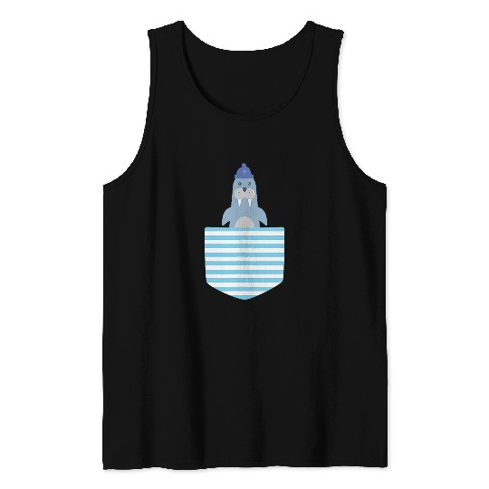 Walrus Maritime Captain Boating Yacht Sailing Lake Sailor Tank Tops