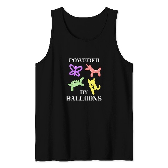 Powered By Balloons Twisting Balloon Artist Animal Artistic Tank Tops