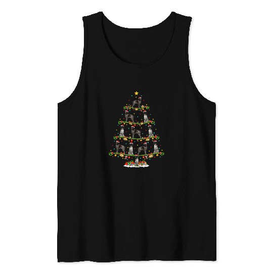 xmass Lighting German Shorthaired Pointer Christmas Tree Tank Tops