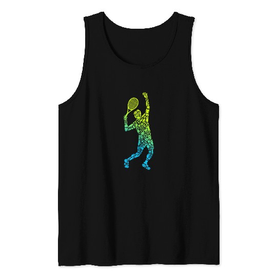 Tennis Player Racket Sport Men Kids Boys Tennis Tank Tops