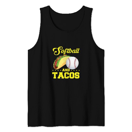 Softball and tacos hilarious sports and food design Tank Tops