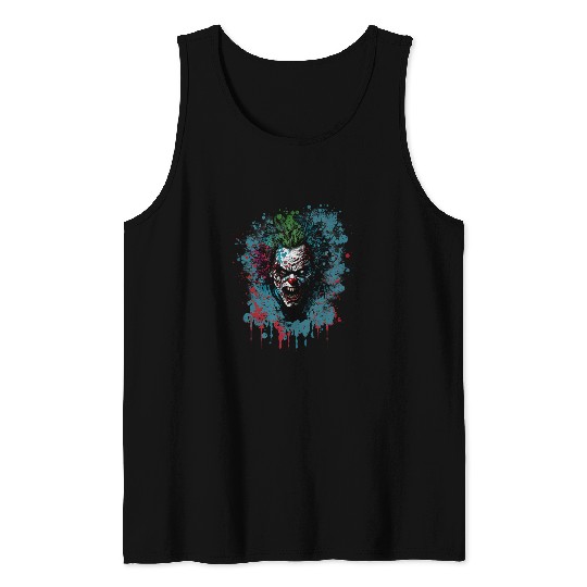 Spooky Clown Zombie Tank Tops