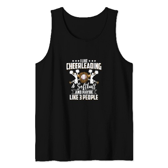 Funny Softball Cheer Lover Graphic Women Girls Cheerleader 26 Tank Tops
