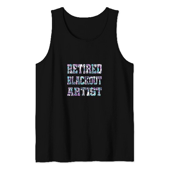Retired Blackout Artist Paisley Recovery Sobriety Tank Tops