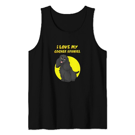 I Love My Black Cocker Spaniel Tank Tops