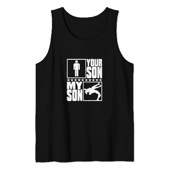 Wrestler Parents Your Son vs My Son Wrestling Althele Tank Tops