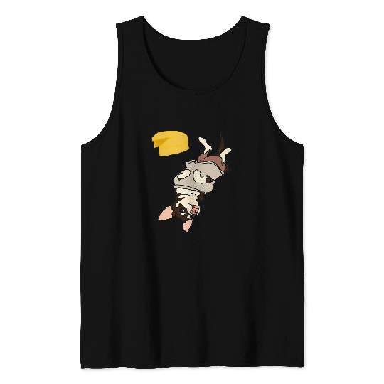 Upside Down Doggo in Sweater with Cheese Tank Tops