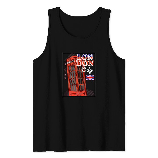 London Souvenirs Idea For Kids English British Memorabilia 1 Tank Tops