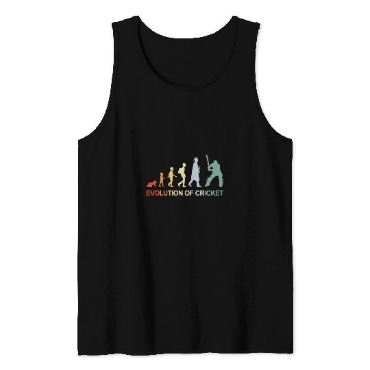 vintages Cricket Evolution Team Sports Tank Tops