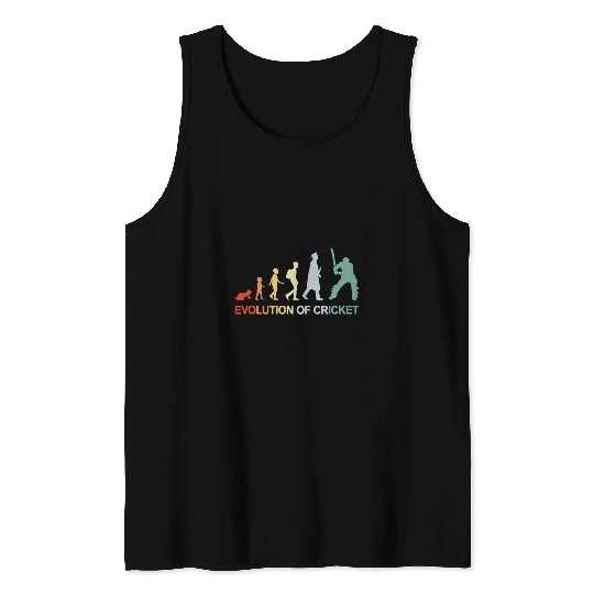vintages Cricket Evolution Team Sports Tank Tops
