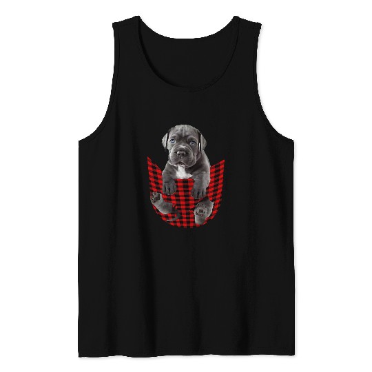 personal womens cute cane corso puppy in sewing pocket Tank Tops