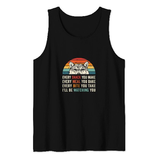 Retro Every snack you make Every meal you bake Dog Mom Dad 25 Tank Tops