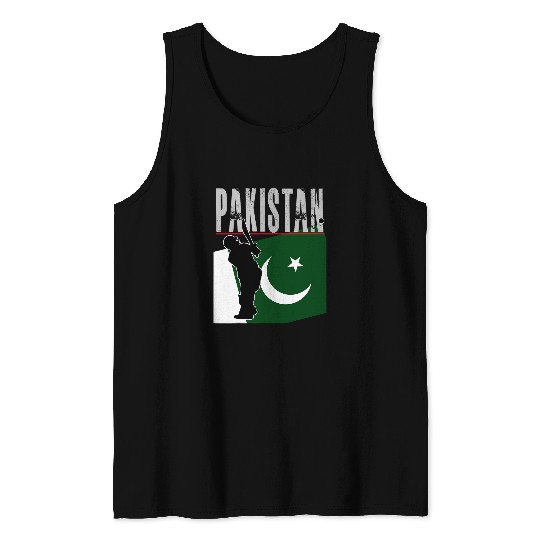 Pakistan Flag Cricket Player Supporter Top Tank Tops