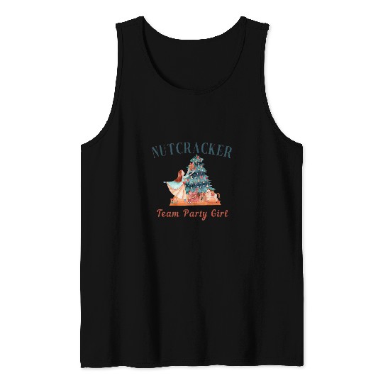 Retro Nutcracker Ballet Team Party Girl Sugar Plum Fairy Tank Tops
