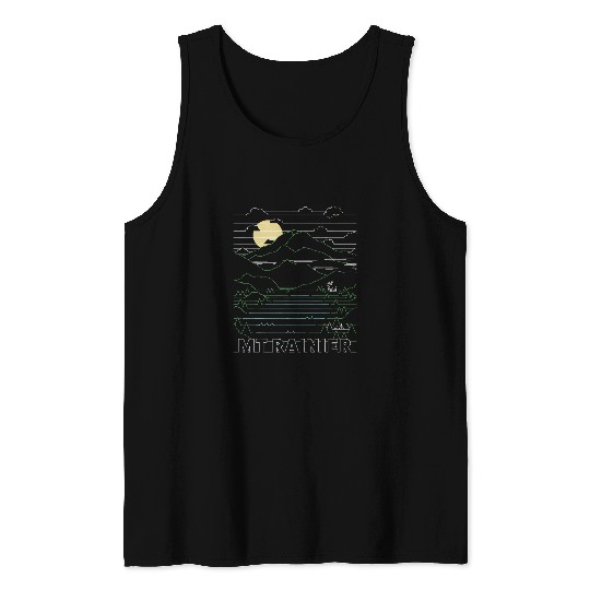 Mt Rainier National Park Art Washington Hike Mountains Tank Tops