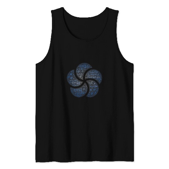 WORD CLOUD ART abstract shapes vicious cycle Tank Tops