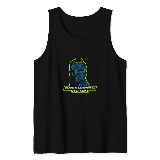 Premises Protected by Cane Corso Tank Tops