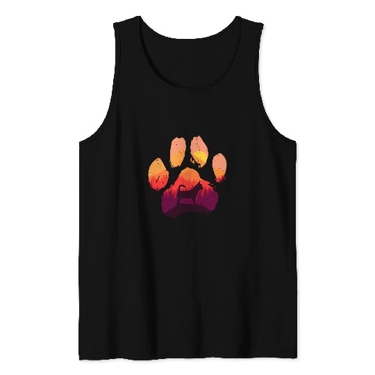 Paw Chihuahua Dog Mom Dad Mountains Sunset Dog Mom Dad Mount Tank Tops