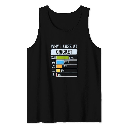 Why I Lose At Cricket The Art of Losing Tank Tops