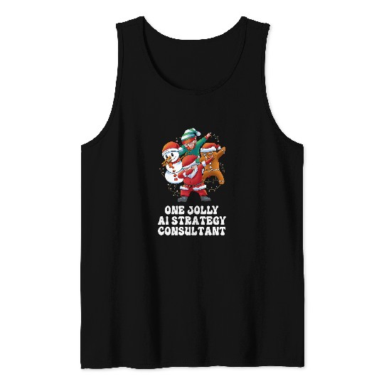 One Jolly AI Strategy Consultant Dabbings Santa Christmas Tank Tops