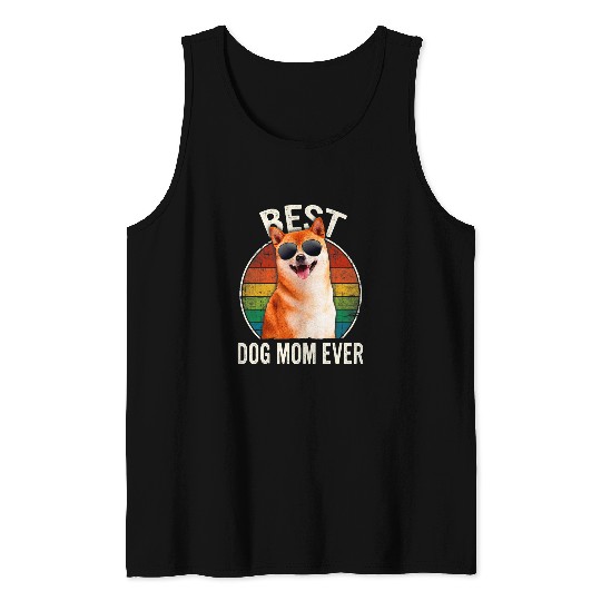 Dog Shiba Inu Womens Women bests Shiba Inu Dog Mom Ever Mothers Day Tank Tops