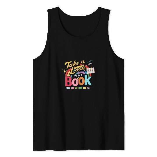 Reading Bookworm Librarian Tank Tops