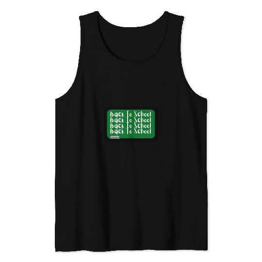 We are going back to school Grren Board Tank Tops