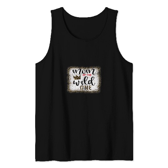 vintages Mom Wild One Leopard Cheetah Matching Family Love Tank Tops