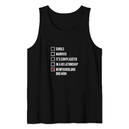 Newfoundland Dog Mom Funny Dog Mother Tank Tops