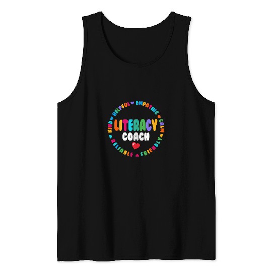 Reading Teacher Interventionist Specialist Literacy Coachs 2 Tank Tops