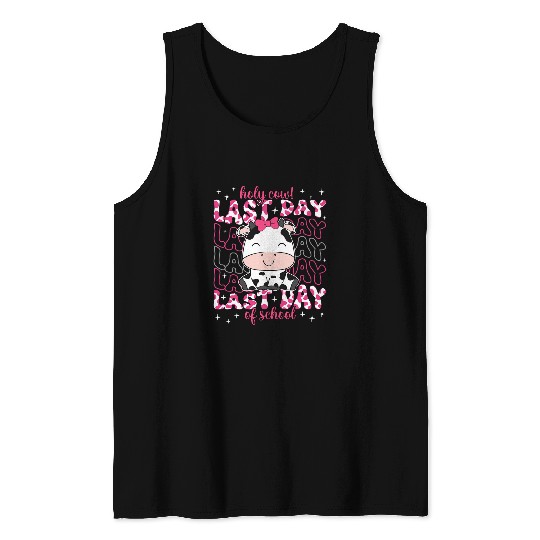 Holy Cow Last Day of School Teacher Boys Girls Kids Student Tank Tops