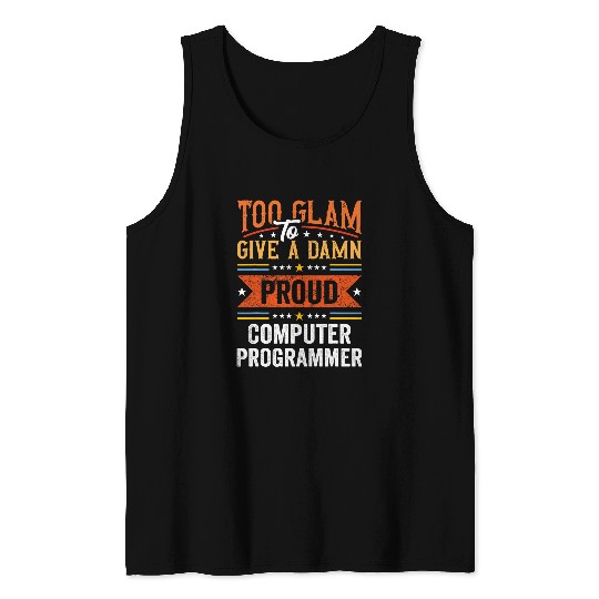 Funny Retro Proud Computer Programmer Tank Tops
