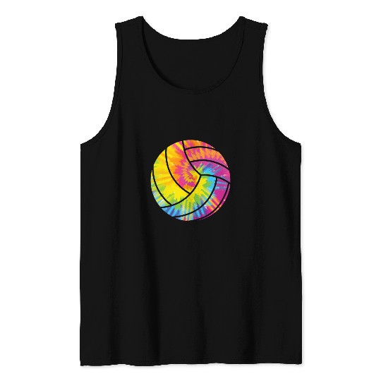Tie Dye Beach Volleyball Retro Setters Players Coachs Team Tank Tops