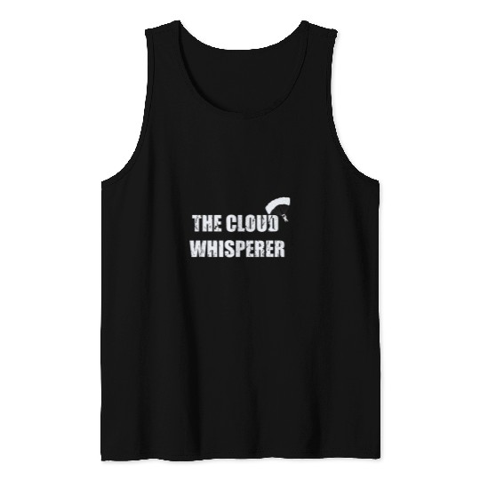 The Cloud Whisperer Funny Parachuting Skydiving Tank Tops