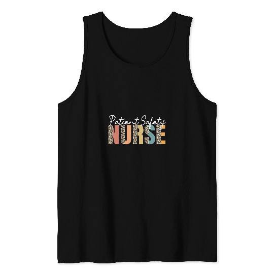 Patient Safety nurses Leopard Pattern Safety nurses Tank Tops