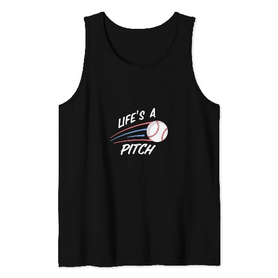 Lifes A Pitch Baseball Spring Training Pitching Batting Tank Tops