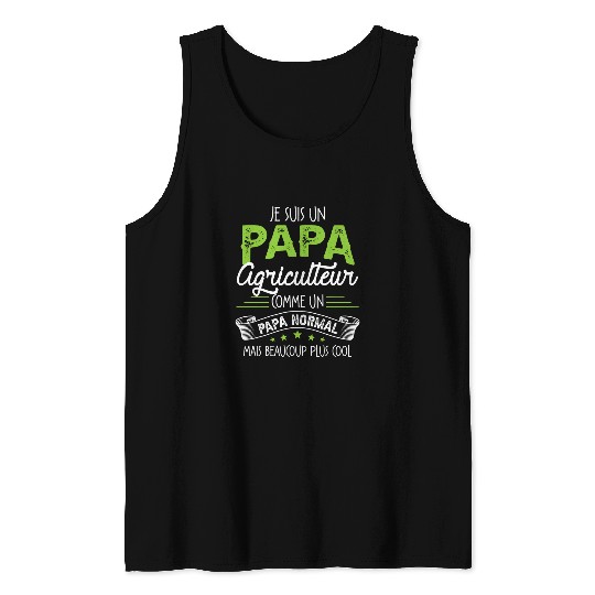 Mens Dad Farmer Humour Christmas Gift Personalised Tank Tops
