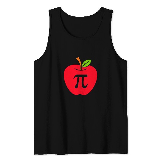 Apple Pi Day Math Lover Math Student Teacher Gift Funny Tank Tops