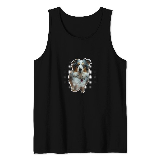 Mini Aussie Australian Shepherd Blue Merle Tank Tops