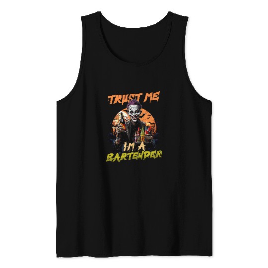 Trust Im Bartender Design Halloween Barkeeper Tank Tops