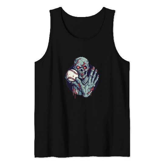 Zombie Baseball Player Halloween Costume Sport Men Boys Kids 1 Tank Tops
