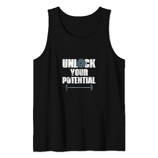 Unlock Your Potential Gym Fitness Workout Tank Tops