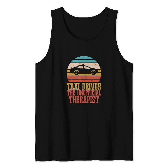 Taxi Driver the unofficial Therapist Taxi Driver Tank Tops