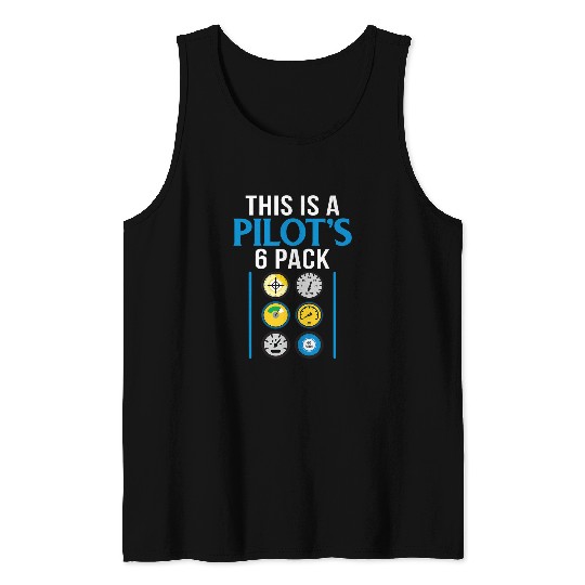 Funny Retro vintages Pilot Airline This is a Pilots Six Pack Tank Tops