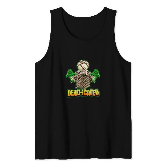 Zombie Baseball Player Scary Baseball Halloween Tank Tops